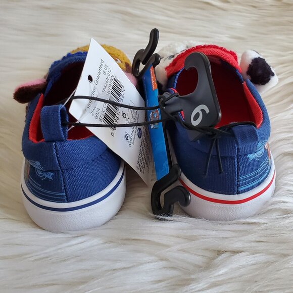 Paw Patrol Characters Toddler Kids Fleece Slip-On Sneakers SZ 6 - Picture 4 of 11